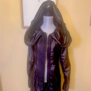 One&only! Black Hooded long Sleeve Coat Sz. 1